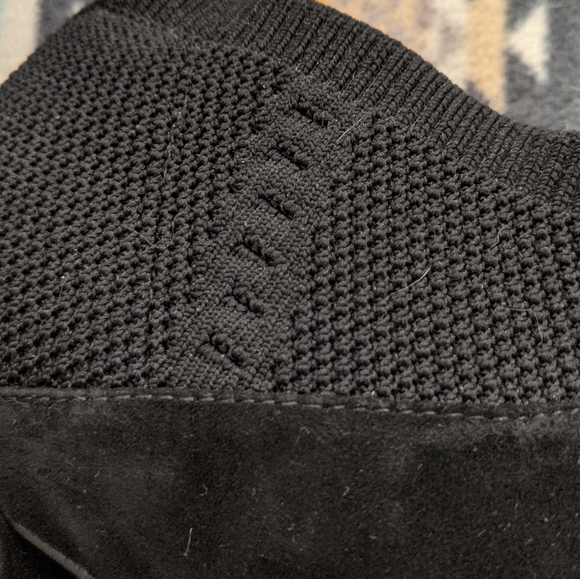 Eileen Fisher black suede booties worn once - Picture 2 of 5